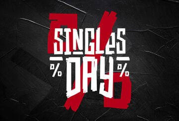 Singles' Day: Din dag, dit tilbud! Dit udsalg! / Fordi du fortjener det! / Vis alt!
