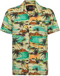 AOP Shirt Tropical Sea, King Kerosin, Kortærmet skjorte