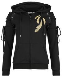 Gothicana X The Crow hoodie jacket, Gothicana by EMP, Hættetrøje med lynlås