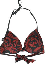 Bikini Top With Ornaments, Black Premium by EMP, Bikinitop