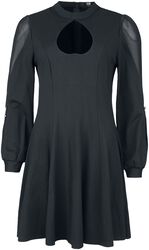 Dress with heart neckline, Black Premium by EMP, Kort kjole