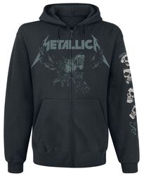 S&M2 - Skull, Metallica, Hættetrøje med lynlås