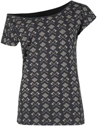 T-shirt with axes and Celtic knots, Black Premium by EMP, T-shirt