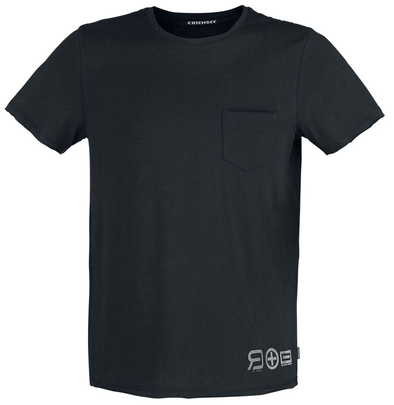 RED X CHIEMSEE - Black T-Shirt with Chest Pocket