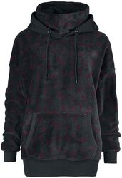 Hoodie with integrated standing collar, Black Premium by EMP, Hættetrøje