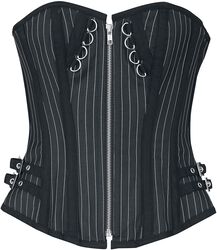 Corset stripes & zip, Gothicana by EMP, Corsage