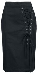 Skirt With Lace Details, Gothicana by EMP, Mellemlang nederdel