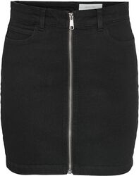 NMKleo HW denim skirt with zip VI455BL, Noisy May, Kort nederdel