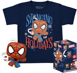 Gingerbread Spider-Man - POP! & børne-tee, Spiderman, Funko Pop!