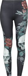 Skull and roses print, Rock Rebel by EMP, Leggings