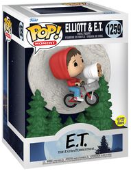 Elliot and E.T. flying (Pop Moment) (glow in the dark) vinylfigur nr. 1259, E.T. - the Extra-Terrestrial, Funko Pop!