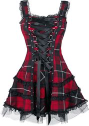 Harley Tartan Dress, Hell Bunny, Kort kjole