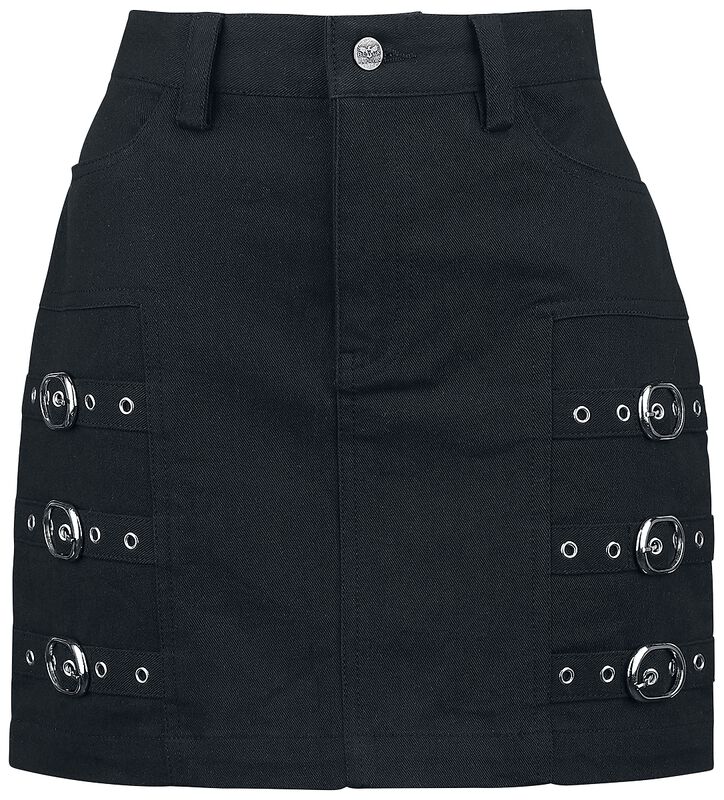 Short skirt decorative buckles