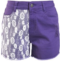 Shorts with Lace Trim, Gothicana by EMP, Hotpants