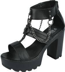 High Heels With Chains And Rivets, Gothicana by EMP, Høj hæl