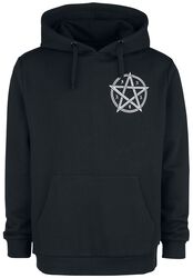 Black hoodie with print on chest and back, Gothicana by EMP, Hættetrøje