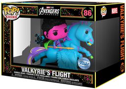 Endgame - Valkyrie’s Flight (Blacklight) (Pop! Rides) vinyl figurine no. 86, Avengers, Funko Pop!