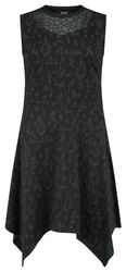 Dress With Runes Alloverprint, Black Premium by EMP, Mellemlang kjole