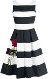 Aurora Striped Two Tone Dress Embroidery Rose, Dolly and Dotty, Mellemlang kjole
