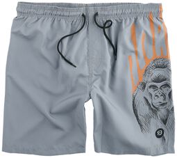 Swimshorts with Gorilla Print, RED by EMP, Badeshorts