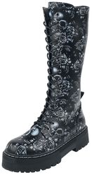 Boots with Skull Print, Black Premium by EMP, Støvle