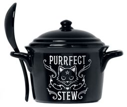 Purrfect Stew cauldron with spoon, Alchemy, Krus