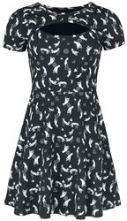 Dress with all-over print, Gothicana by EMP, Kort kjole