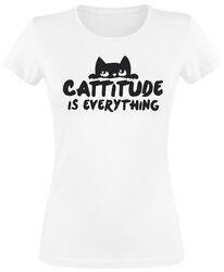Cattitude is everything, Dyremotiv, T-shirt