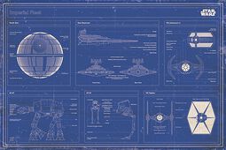 Imperial Fleet Blueprint, Star Wars, Plakat
