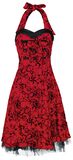 Red Flocking Long Dress, H&R London, Mellemlang kjole