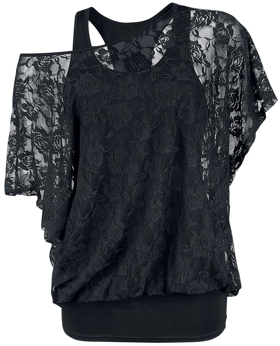 2 in 1 Lace Shirt, Gothicana by EMP T-shirt