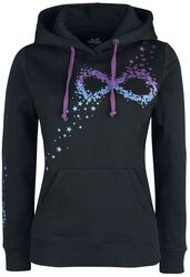 Black Hoodie with Infinity Symbol Made From Stars, Full Volume by EMP, Hættetrøje