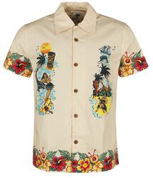 Honolulu Tropical Hawaiian Style Shirt, King Kerosin, Kortærmet skjorte