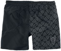 Swim Shorts With Celtic Print, Black Premium by EMP, Badeshorts