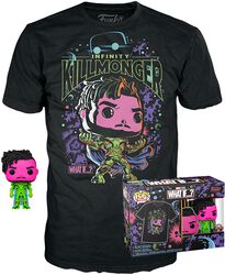 Infinity Killmonger (Black Light) - T-Shirt plus Funko - POP! & Tee