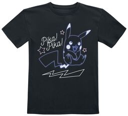 Børn - Pikachu - Pika! Pika! Neon, Pokémon, T-shirt til børn