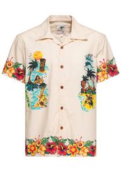 Honolulu Tropical Hawaiian Style Shirt, King Kerosin, Kortærmet skjorte