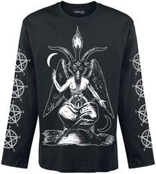 Long-Sleeve Shirt with Gothic Print, Gothicana by EMP, Langærmet