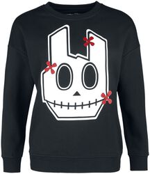 Sweatshirt med rockhand-skull, EMP Stage Collection, Sweatshirt
