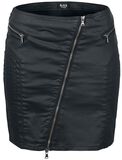 Waxed Skirt, Black Premium by EMP, Kort nederdel