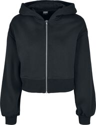 Ladies Short Oversized Zip Jacket, Urban Classics, Hættetrøje med lynlås
