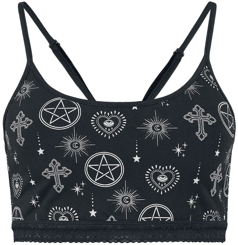 Bralette pentagram witch print