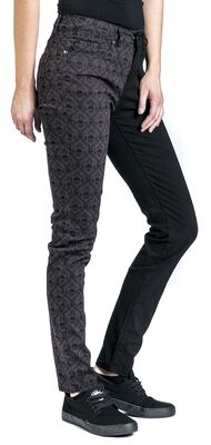 Two-Tone Jeans with Print