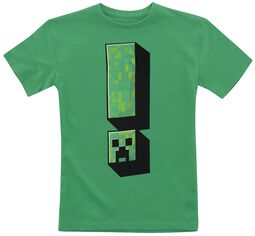 Børn - Creeper Exclamation, Minecraft, T-shirt til børn
