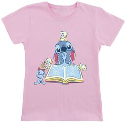 Børn - Reading A Book, Lilo & Stitch, T-shirt til børn