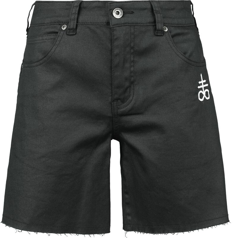 Coated shorts small embroidery