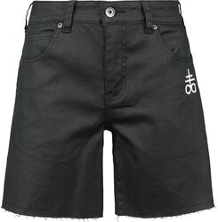 Coated shorts small embroidery, Black Blood by Gothicana, Shorts