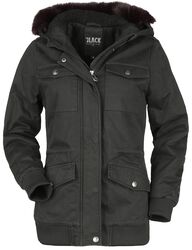 Winter faux-fur hood, Black Premium by EMP, Vinterjakke