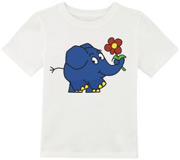 Børn - T-shirt Elephant with Flower, Die Sendung mit der Maus, T-shirt til børn