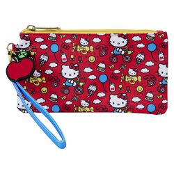Loungefly - Classic AOP Nylon Pouch Wristlet (50th Anniversary), Hello Kitty, Pung